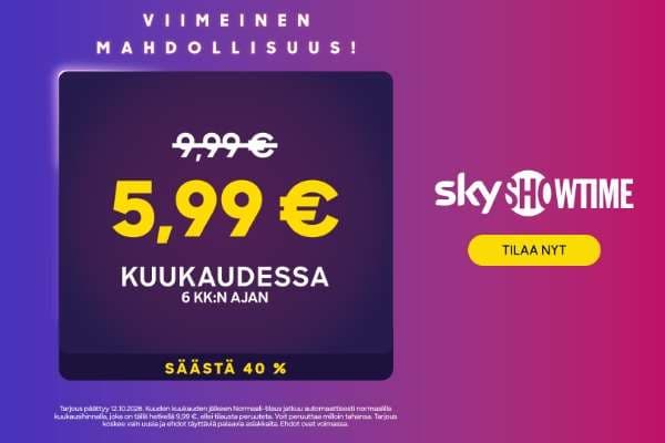 Sky Showtime: 5,99€/kk kuuden kuukauden ajan – säästä 40%